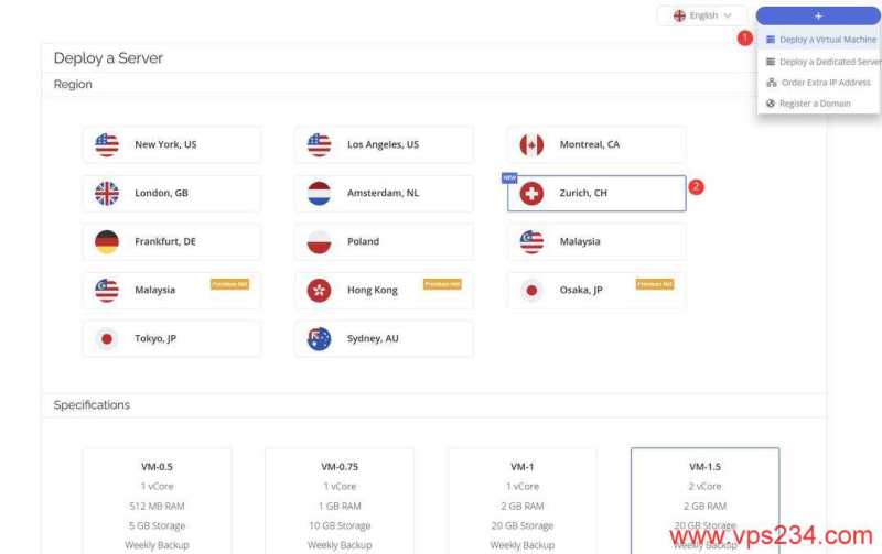 Evoxt瑞士VPS测评-节点选择