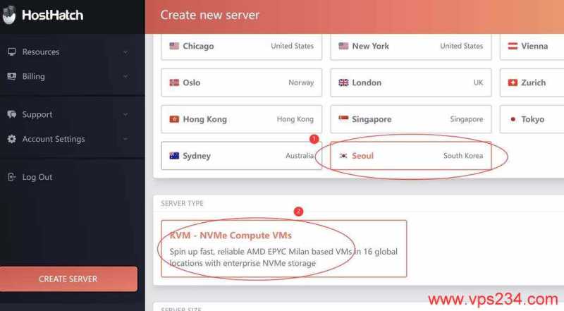 HostHatch韩国VPS购买教程-节点选择