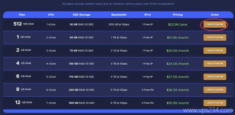 Racknerd美国VPS购买教程-套餐选择