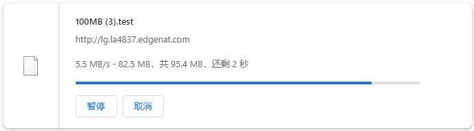 EDGENAT美国家宽VPS测评 - 下载速度