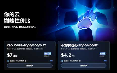 ClawCloud 低价 VPS 套餐整理:月付、年付和机房怎么选?插图 ClawCloud 低价 VPS 套餐整理:月付、年付和机房怎么选?插图