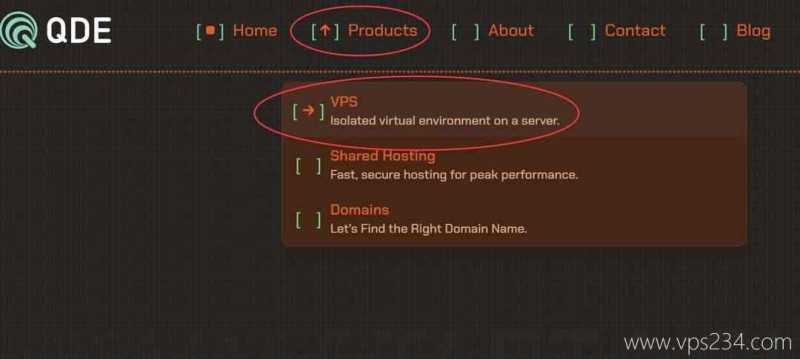 QDE荷兰VPS购买教程-首页产品链接