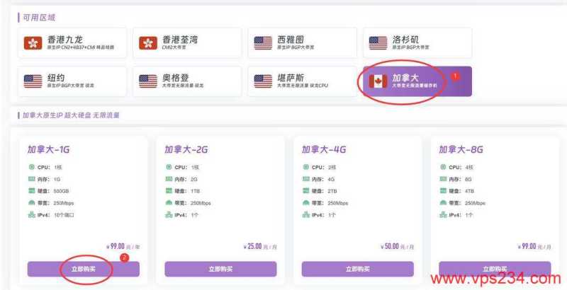 UQIDC加拿大VPS购买教程-套餐选择