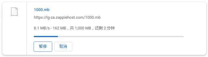 Zappie Host南非VPS测评 -本地下载速度