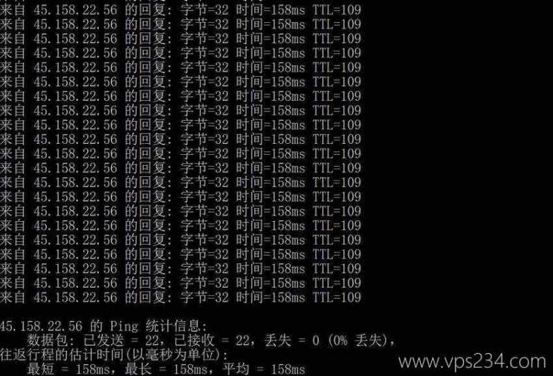 CSTserver美国VPS测评-本地Ping平均延迟测试