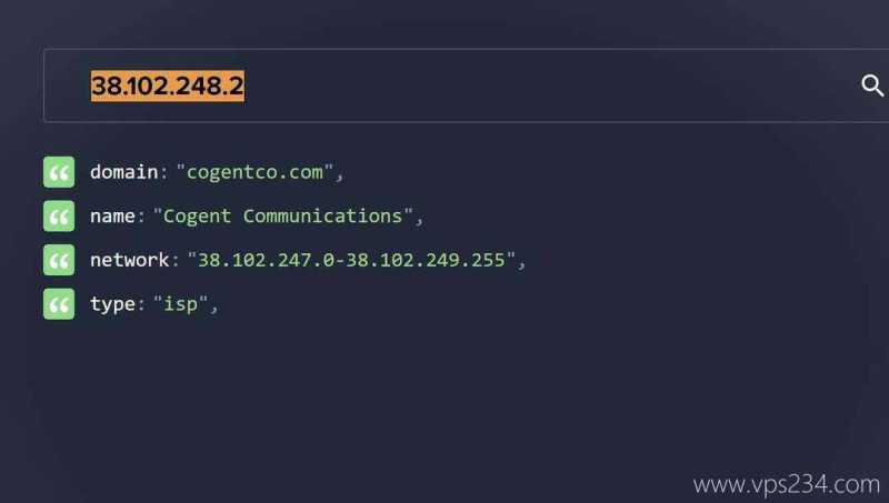 荫云美国家宽VPS网络测试-IP的Company类型