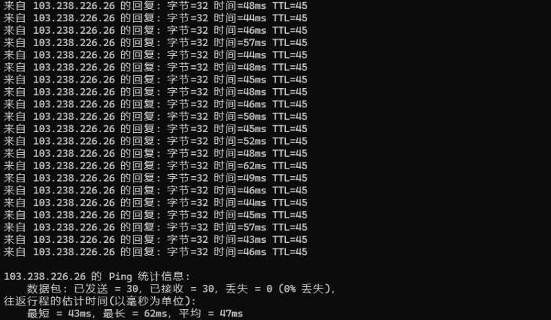 HostXen香港VPS测评 - 本地Ping平均延迟测试