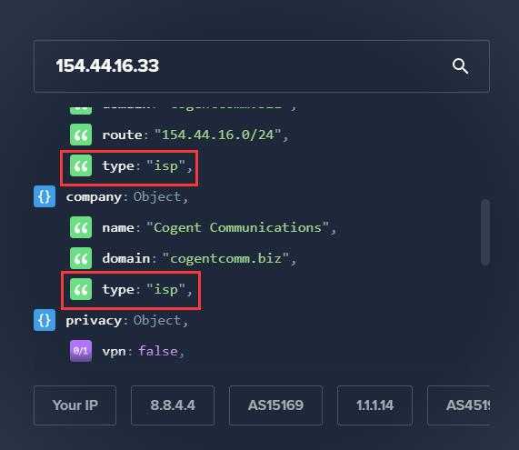EDGENAT美国家宽VPS测评 - IP类型测试