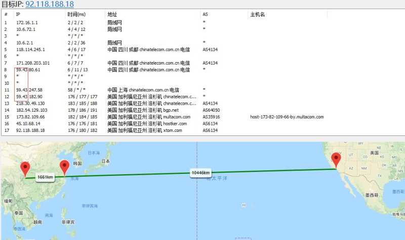 HostKVM美国VPS CN2 GIA线路路由测试