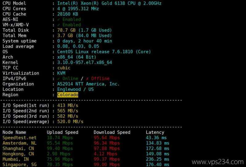 丽萨主机美国家宽VPS网络测试-性能和速度