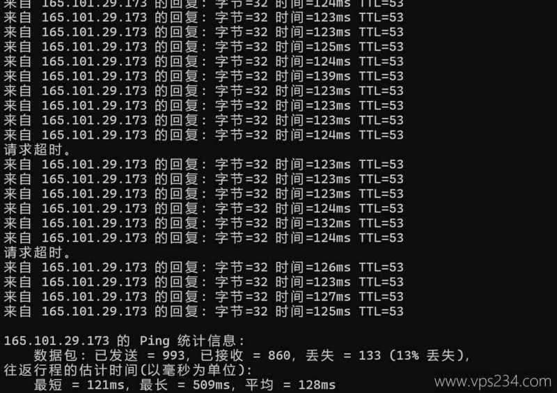 莱卡云台湾VPS网络测试-本地Ping平均延迟