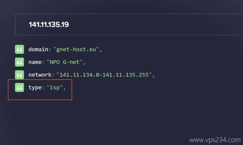 IPRaft加拿大VPS网络测试-IP的Company类型