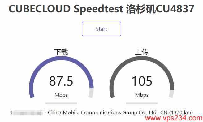 CUBECLOUD美国VPS测评 - 速度测试