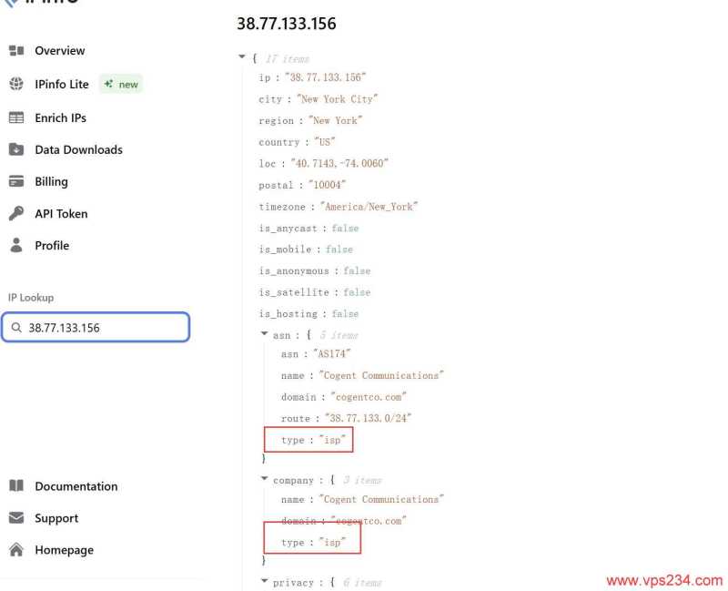 丽萨主机纽约美国VPS-ISP类型IP测试