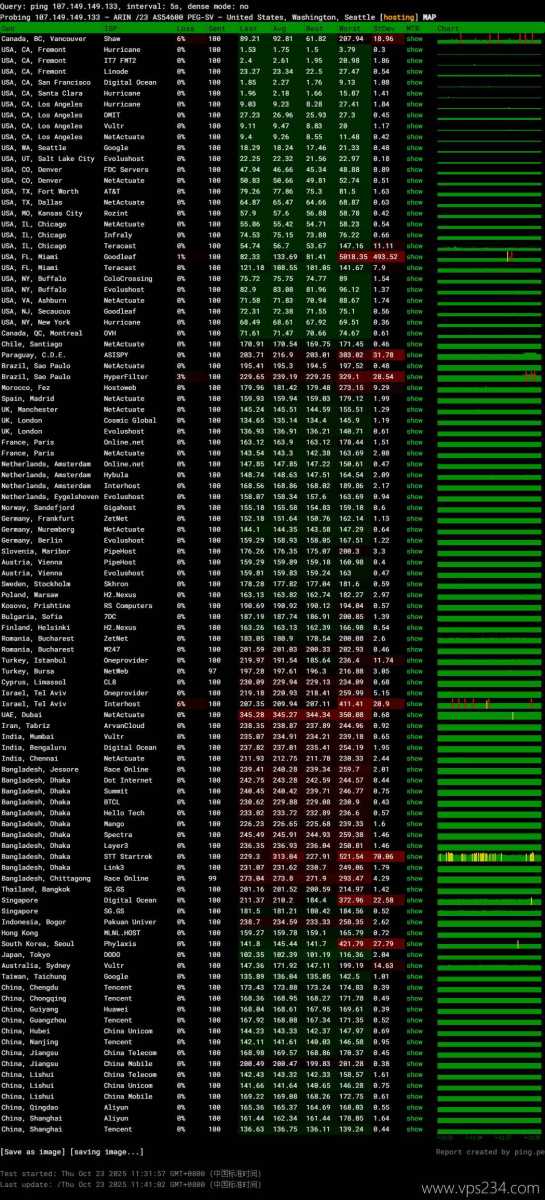 RAKsmart美国VPS网络测试-稳定性