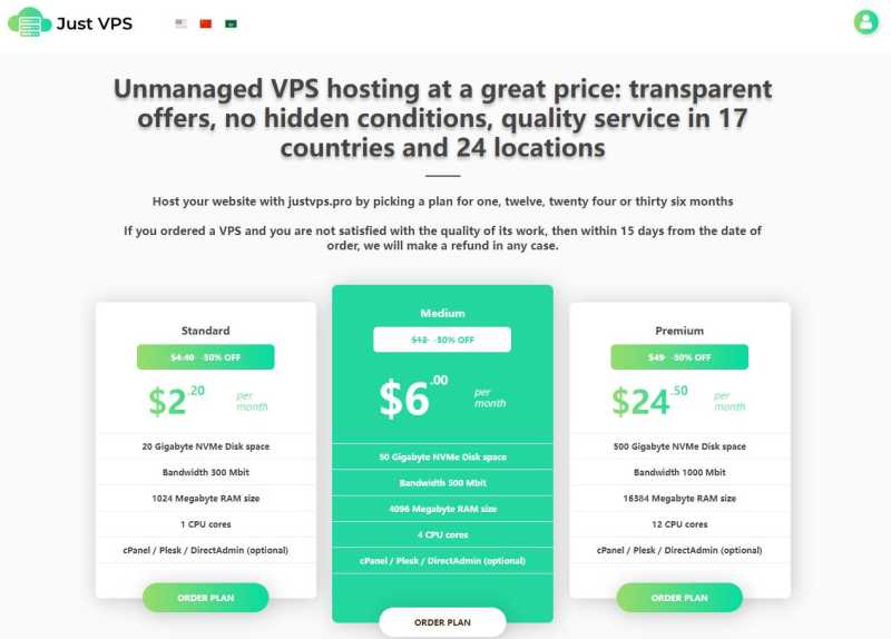JustVPS：俄罗斯VPS怎么样测评介绍 - 圣彼得堡机房