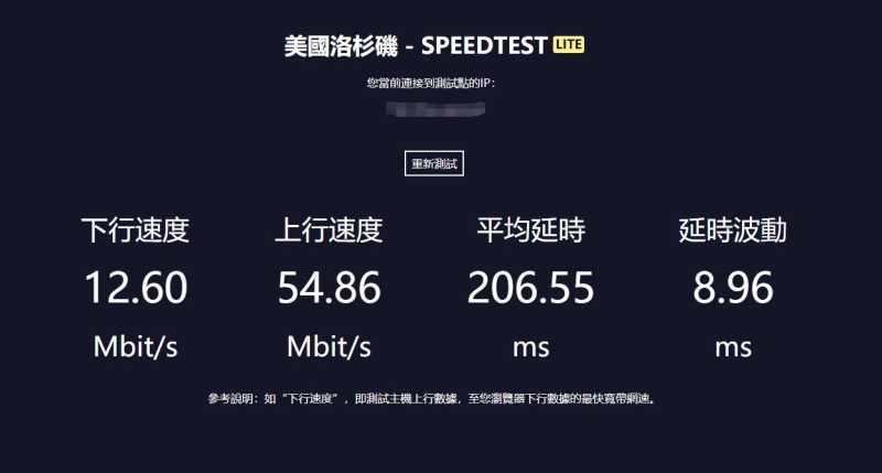 ZJI美国服务器速度测试