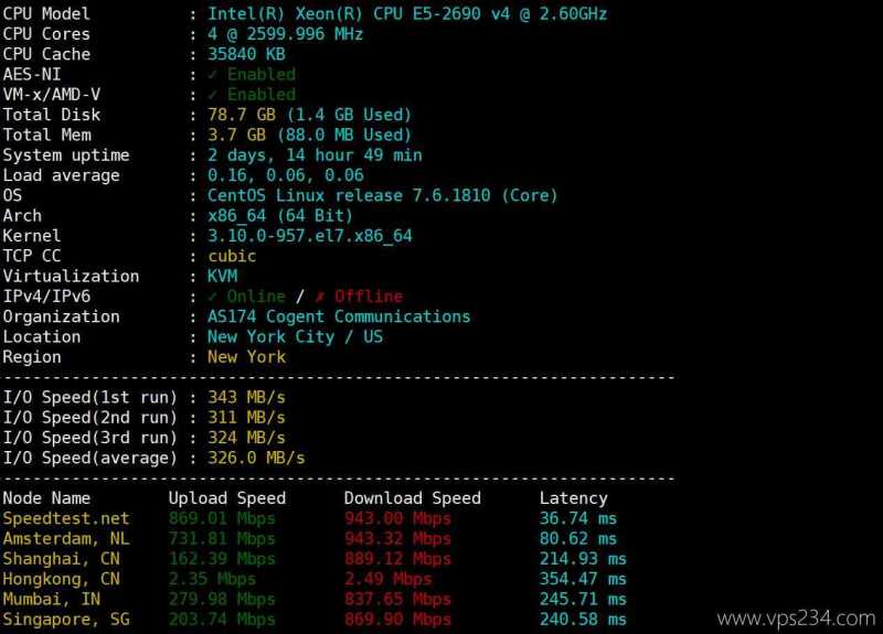 丽萨主机纽约美国VPS-下载速度和性能