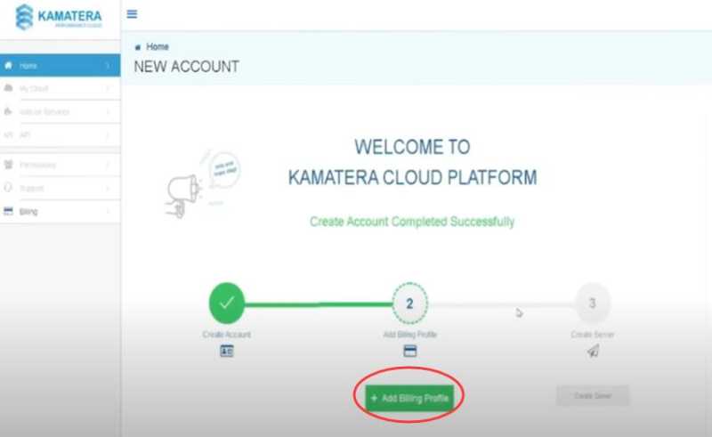 Kamatera教程 - 注册 - 欢迎页面