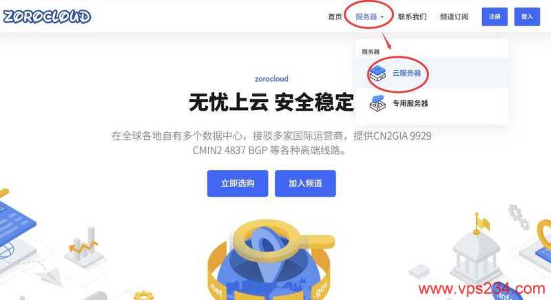 ZoroCloud日本家宽VPS购买教程-入口选择