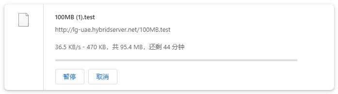 Serverwala迪拜VPS测评 - 下载速度测试