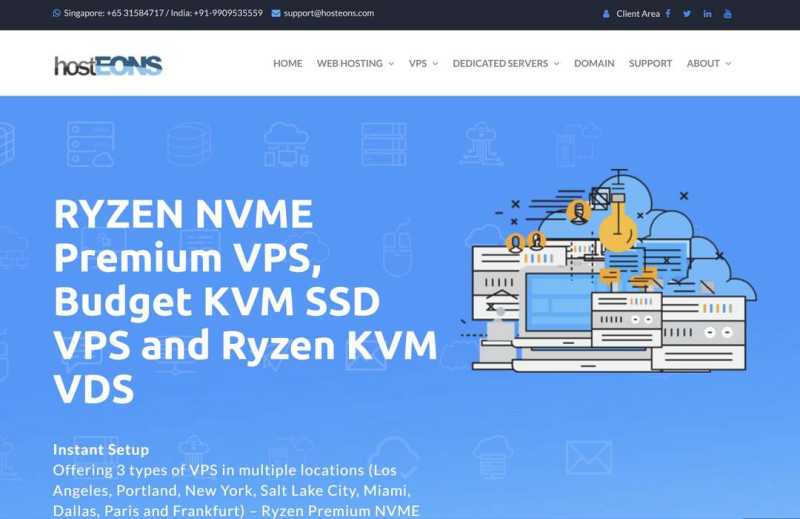 hostEONS：美国服务器-洛杉矶多个机房-10Gbps带宽