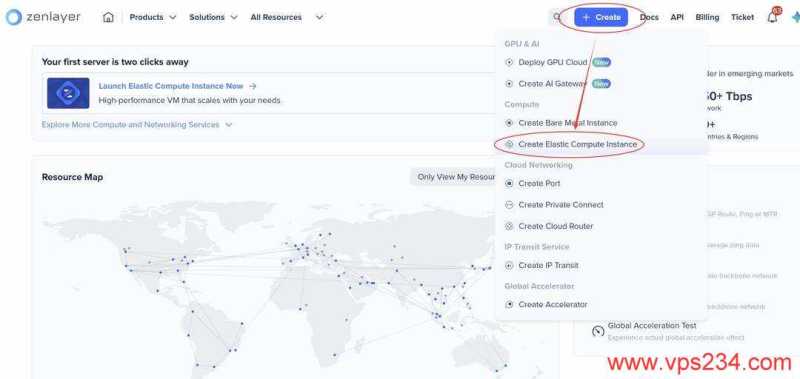 Zenlayer美国VPS购买教程-创建服务