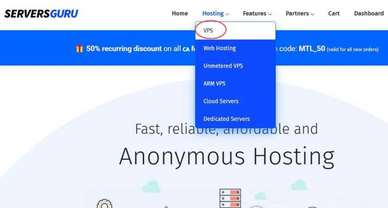 SERVERSGURU新加坡VPS购买教程-首页入口