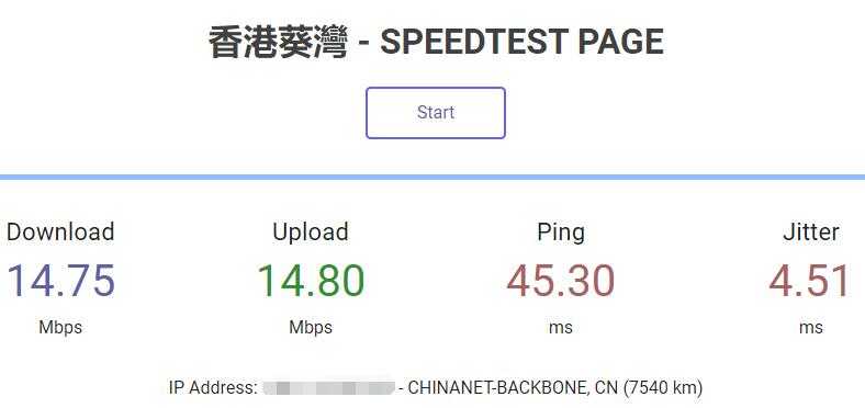 LOCVPS香港VPS下载速度测试