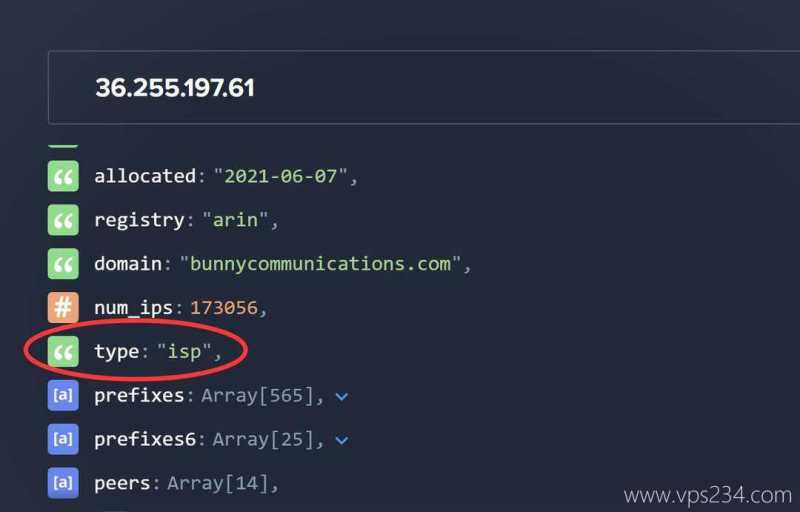 UCloud印度家宽VPS网络测试-IP的ASN类型