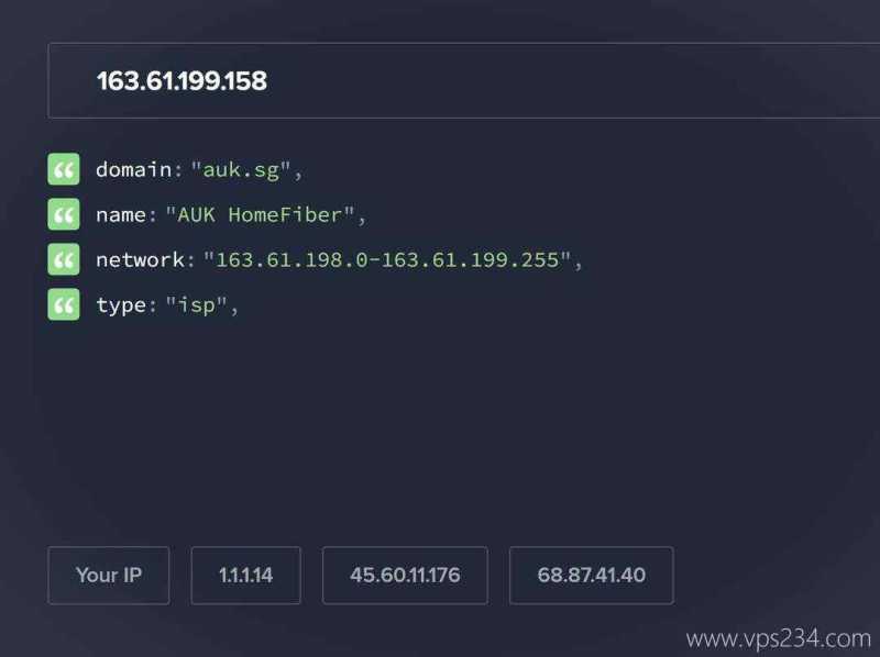 IPRaft新加坡家宽VPS网络测试-IP的Company类型