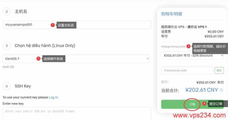 DataOnline越南VPS购买教程-配置选择