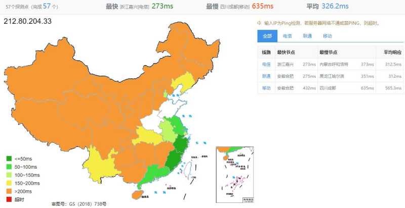 Kamatera以色列VPS测评 - 全国三网Ping延迟测试