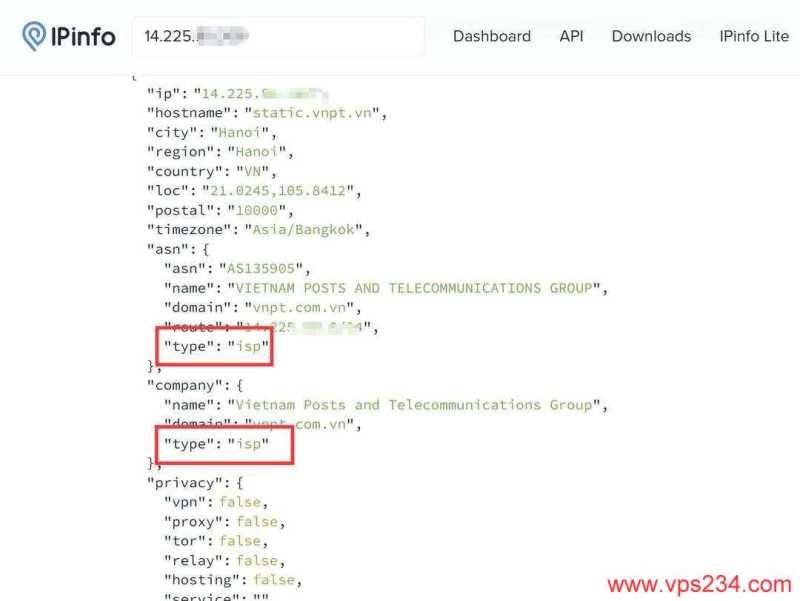 莱卡云双ISP越南家宽VPS网络测试-ISP类型IP测试