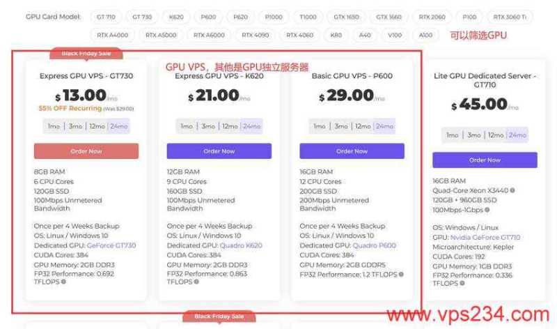 Database Mart美国GPU VPS购买教程 - 套餐选择