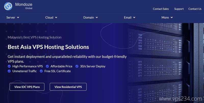 马来西亚家宽VPS推荐-Mondoze