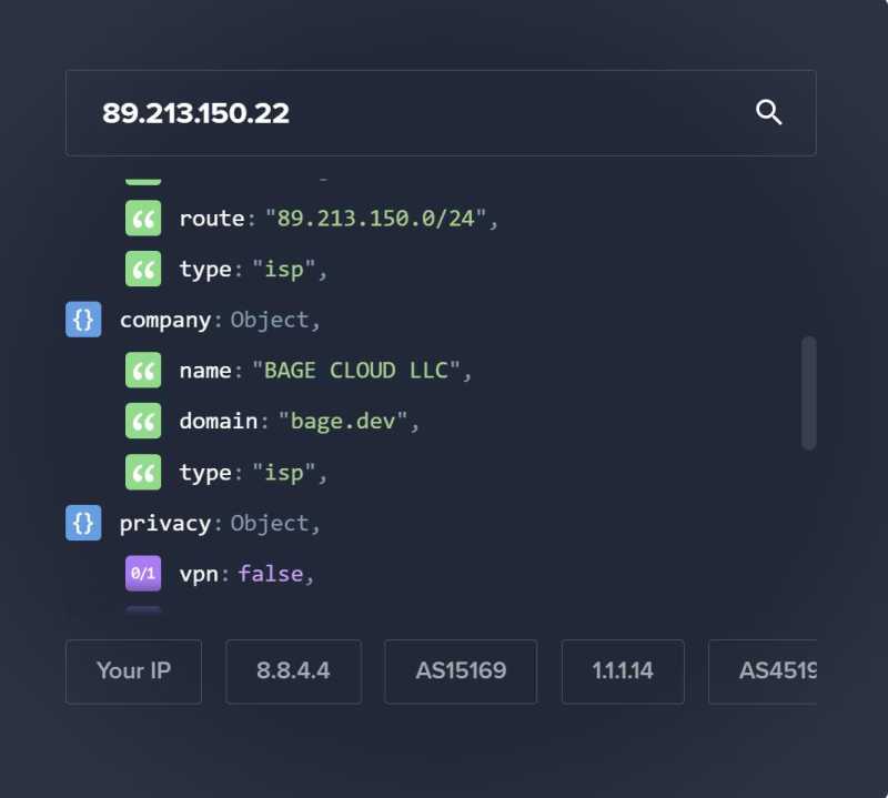 BageVm香港VPS测评 - ISP类型IP测试