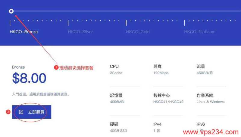 HostKVM香港VPS购买教程-套餐选择