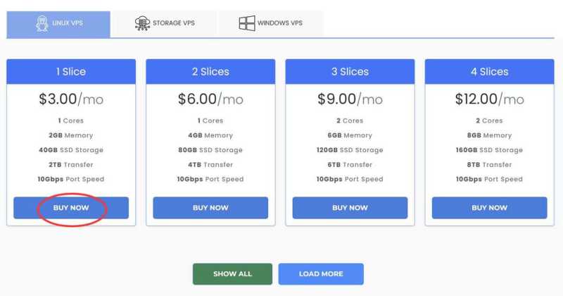 InterServer美国VPS购买教程-套餐选择