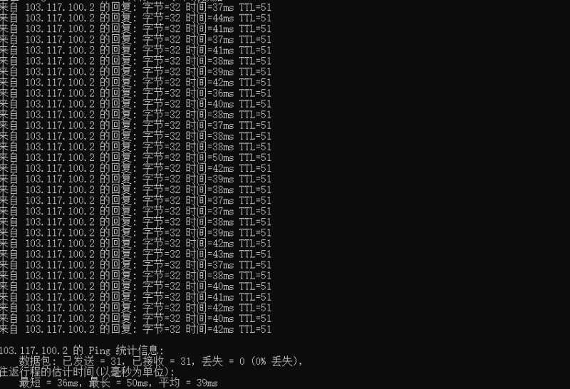 DMIT香港VPS测评 - 本地Ping平均延迟测试