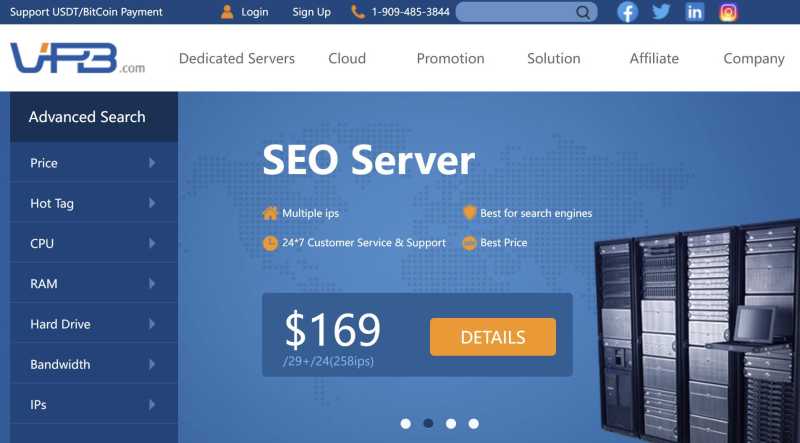 VPB：美国站群独立服务器 - CN2线路支持多达511个IP