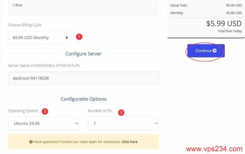 DediRock美国VPS购买教程-配置选择