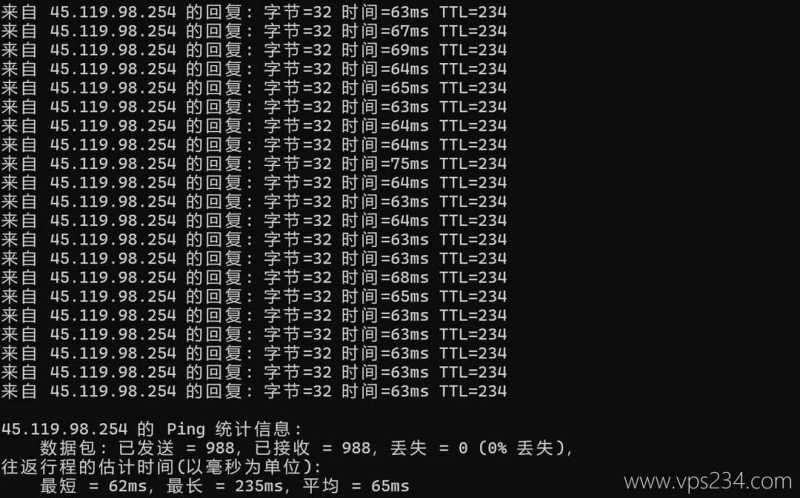 恒创主机香港大带宽VPS云服务器网络测试-本地Ping平均延迟