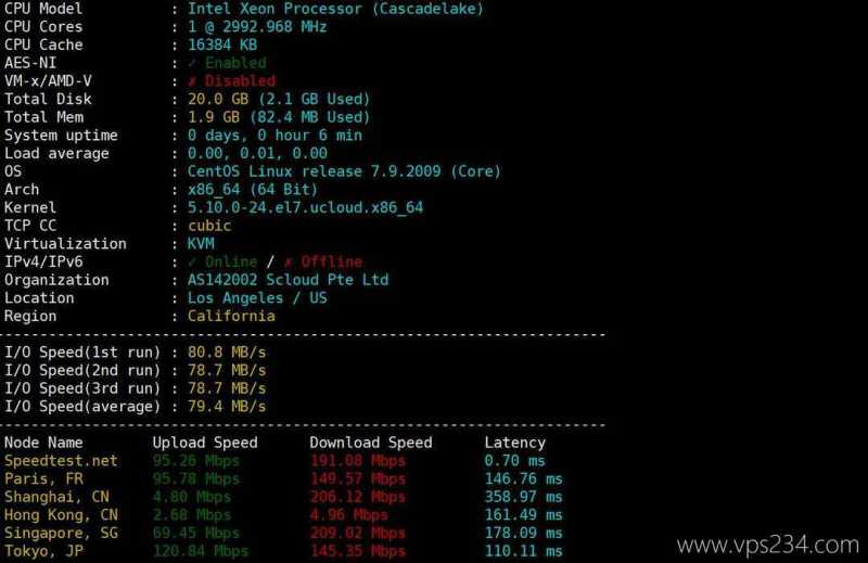 SurferCloud美国云服务器网络测试-性能和稳定性