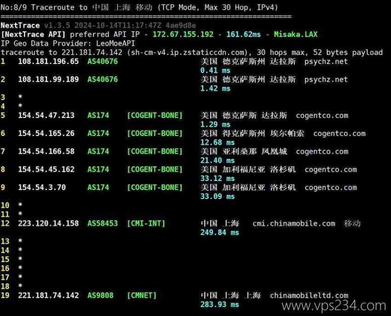Database Mart美国GPU VPS测评 - 移动回程路由