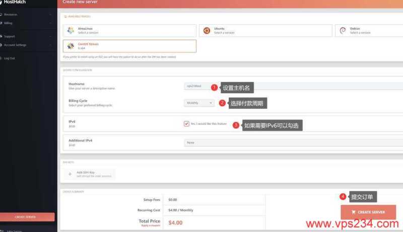 HostHatch韩国VPS购买教程-提交订单