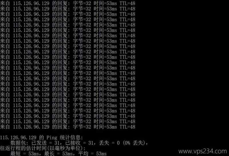 HKCOREX香港VPS测评-本地Ping平均延迟测试