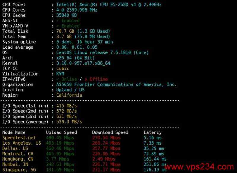 丽萨主机美国家宽VPS测评 - 性能和速度