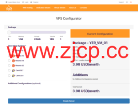 yer.cloud:阿塞拜疆VPS,1G内存/1核/25gSSD/1T流量,$3.98/月