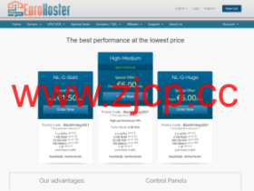 #黑五#EuroHoster:vps服务器70%优惠,独立服务器30%优惠,荷兰机房/保加利亚机房,€1.5/月起